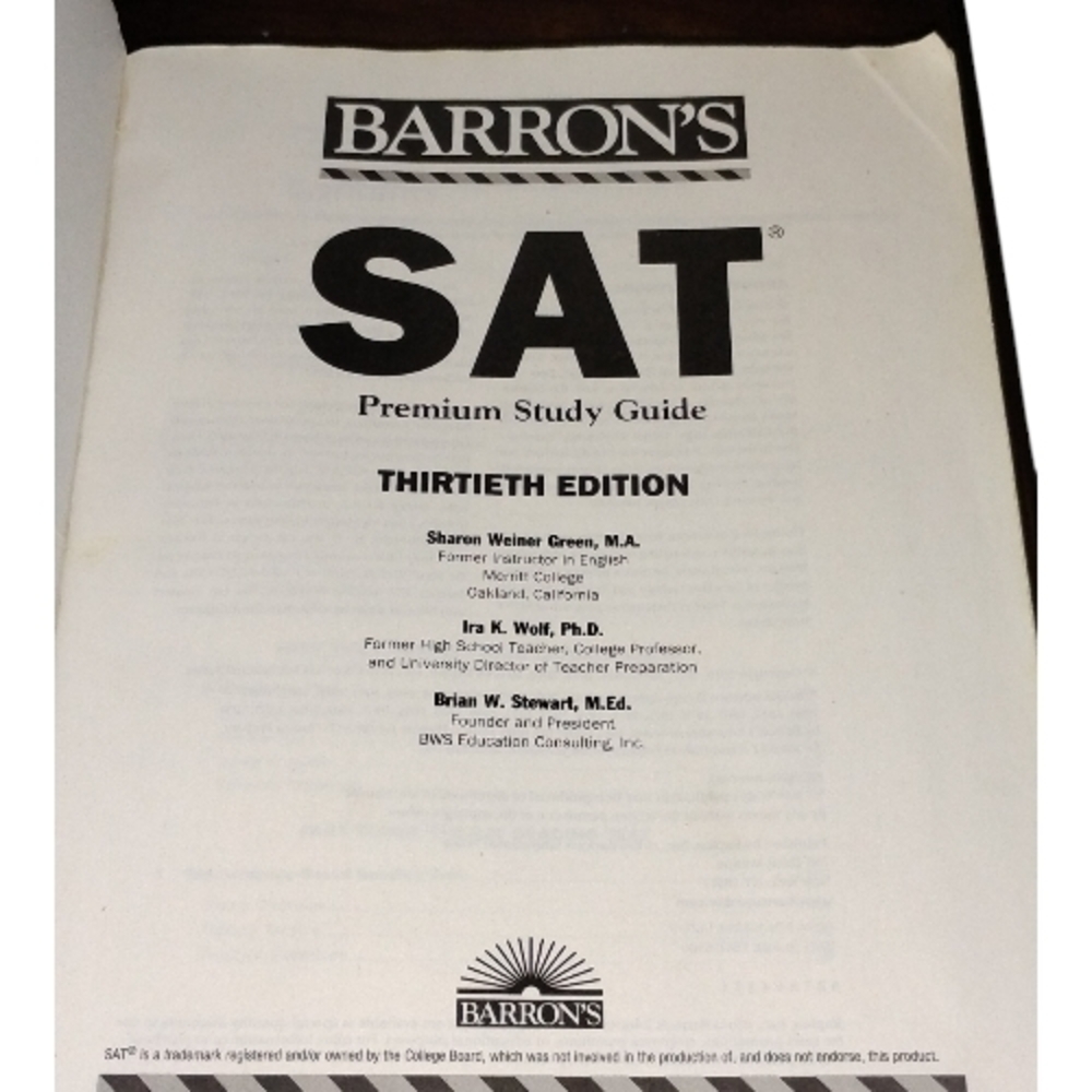 Barron's SAT Premium Study Guide - Picture 3 of 9